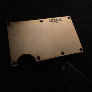 The Ridge Wallet - 18 Karat Gold With Cash Strap and Money Clip